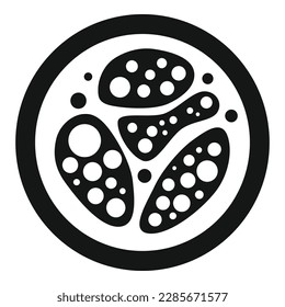 Bacillus Symbol einfache Vektorgrafik. Petrischale. Medizinisches Virus