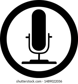 a bacis retro microphone figure