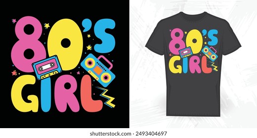 Back To The 80's Funny Back to To School T-shirt Design