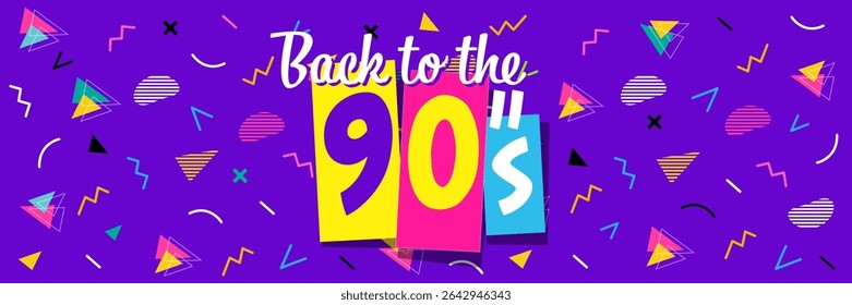 De volta aos 90" no fundo colorido