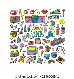Back to the 90's. Cool memories collection for your design