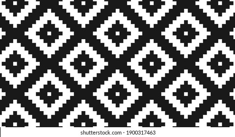 Back abstract texture pattern of square shapes with white color background, geometric texture, Seamless pattern, vector illustration.