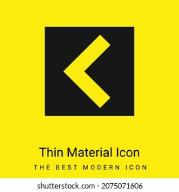 Back Angle Arrow In Square Interface Button Minimal Bright Yellow Material Icon