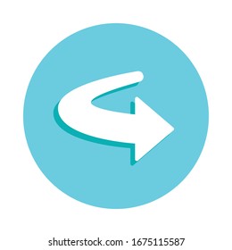 Back arrow badge icon. Simple glyph, flat vector of web icons for ui and ux, website or mobile application