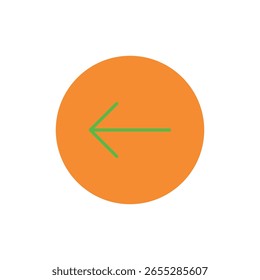 Flecha atrás en el icono de relleno