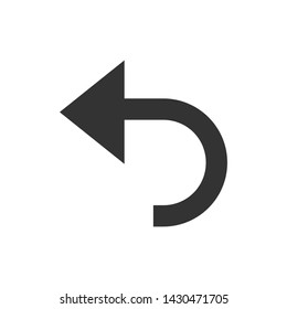 
Back arrow in flat style