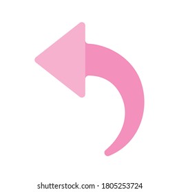 back arrow flat style icon design of direction web forward and infographic theme Vector illustration