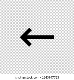 back arrow icon button on transparent background