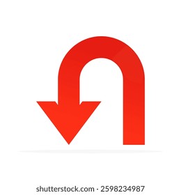 back arrow icon, colored flat vector. modern and minimalist design