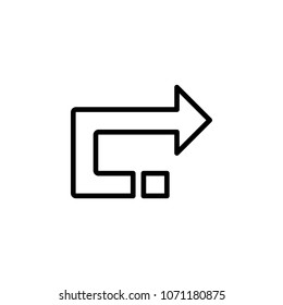 back arrow icon. Element of minimalistic icons for mobile concept and web apps. Thin line icon for website design and development, app development