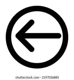 back arrow icon. back arrow in flat style. Flat Web Mobile Icons, Signs, Symbols, Buttons, Elements - Vector illustration.