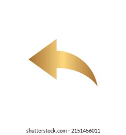 Back arrow icon with gold gradient