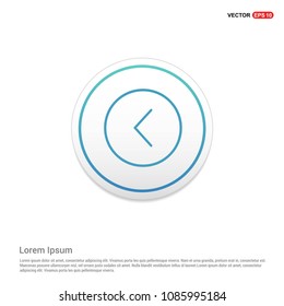 Back arrow icon Hexa White Background icon template