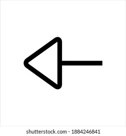 Back arrow icon on white background