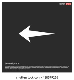 Back arrow icon.  Previous arrow  icon.