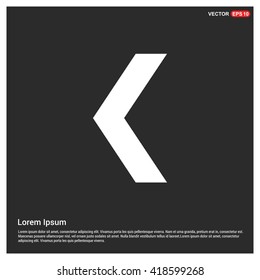Back arrow icon.  Previous arrow  icon.