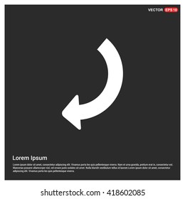 Back arrow icon.  Previous arrow  icon.