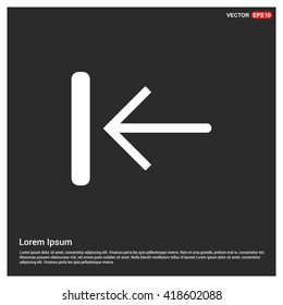 Back arrow icon.  Previous arrow  icon.