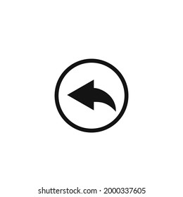 Back arrow icon. Reply icon. Undo arrow vector. Vector Illustration for mobile concept and web design.