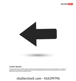 back arrow icon. Reverse arrow icon. 