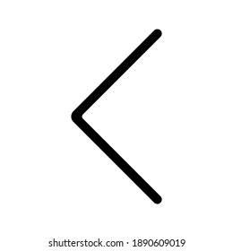 back arrow icon. simple pictograms minimal, flat, solid, mono, monochrome, plain, contemporary style. Vector illustration of Internet design elements.