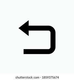 Back Arrow Icon. Undo Symbol - Vector, Sign for Design, Presentation, Website or Apps Elements.