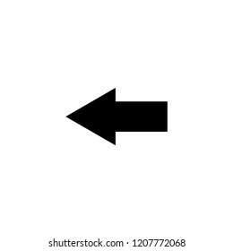 back arrow icon. back arrow vector illustration on white background for web and apps.