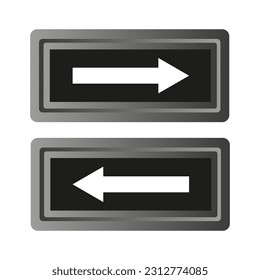 back arrow icon. Vector illustration. Stock image.