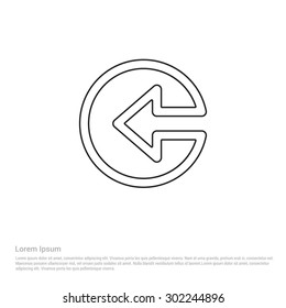 Back Arrow icon - Vector Illustration