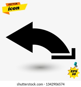 Back Arrow icon vector. Back Arrow icon Isolated on background. Vector illustration