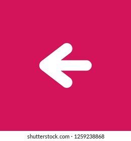 back arrow icon vector. back arrow sign on pink background. back arrow icon for web and app