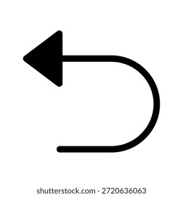 Ilustración de diseño de símbolo de Vector de icono de flecha trasera