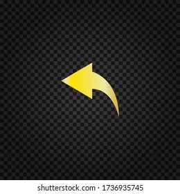 Pfeilsymbol hinten.Reply icon.Pfeil-Vektor rückgängig.Pfeilsymbol links neben der Richtung.