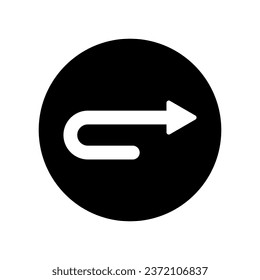 
Back arrow icon,return arrow simple vector for app advertising web banner button ui ux interface element isolated on white background
