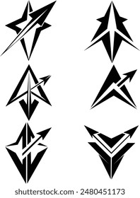 back arrow logo on white background 