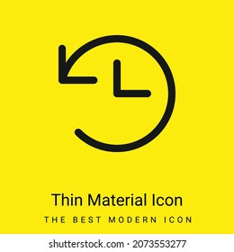 Back Arrow minimal bright yellow material icon