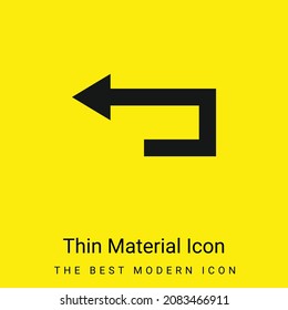 Icono de material amarillo brillante mínimo