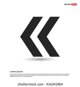 back arrow previous icon set.