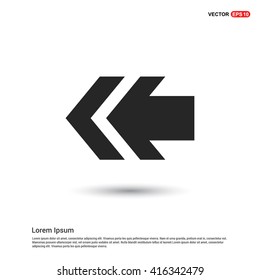 back arrow previous icon set.