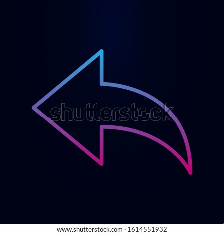Back arrow sign nolan icon. Simple thin line, outline vector of web icons for ui and ux, website or mobile application