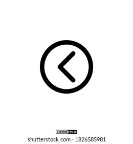 back arrow solid icon, design inspiration vector template for interface