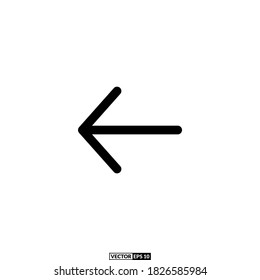 back arrow solid icon, design inspiration vector template for interface