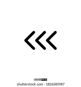 back arrow solid icon, design inspiration vector template for interface