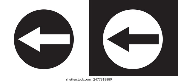 Back arrow symbol icon. previous, reply icon on a white background. Vector illustration.