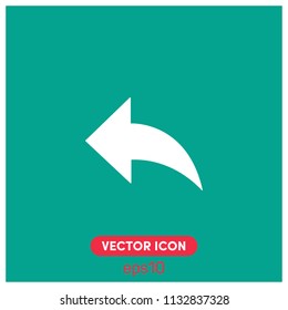 Back Arrow Vector Icon Illustration For Web And Mobile App.Ui/Ux.Green Background.Premium Quality.