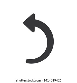 Back arrow vector icon in modern design style for web site and mobile app
