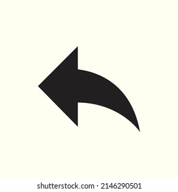 Back arrow vector icon. Simple back arrow icon isolated on white background. Modern previous symbol for web and mobile app design. EPS-10