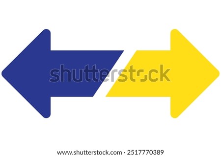 back to back arrows  design (color)