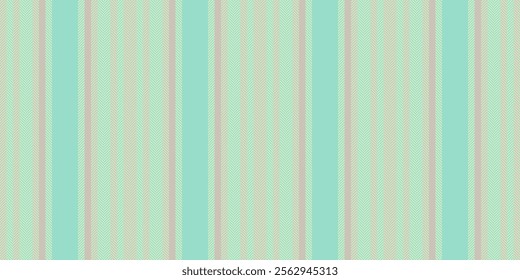 Back background lines pattern, creation textile texture stripe. Delicate vertical fabric seamless vector in teal and light colors palette.