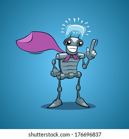 Back background Robot have idea